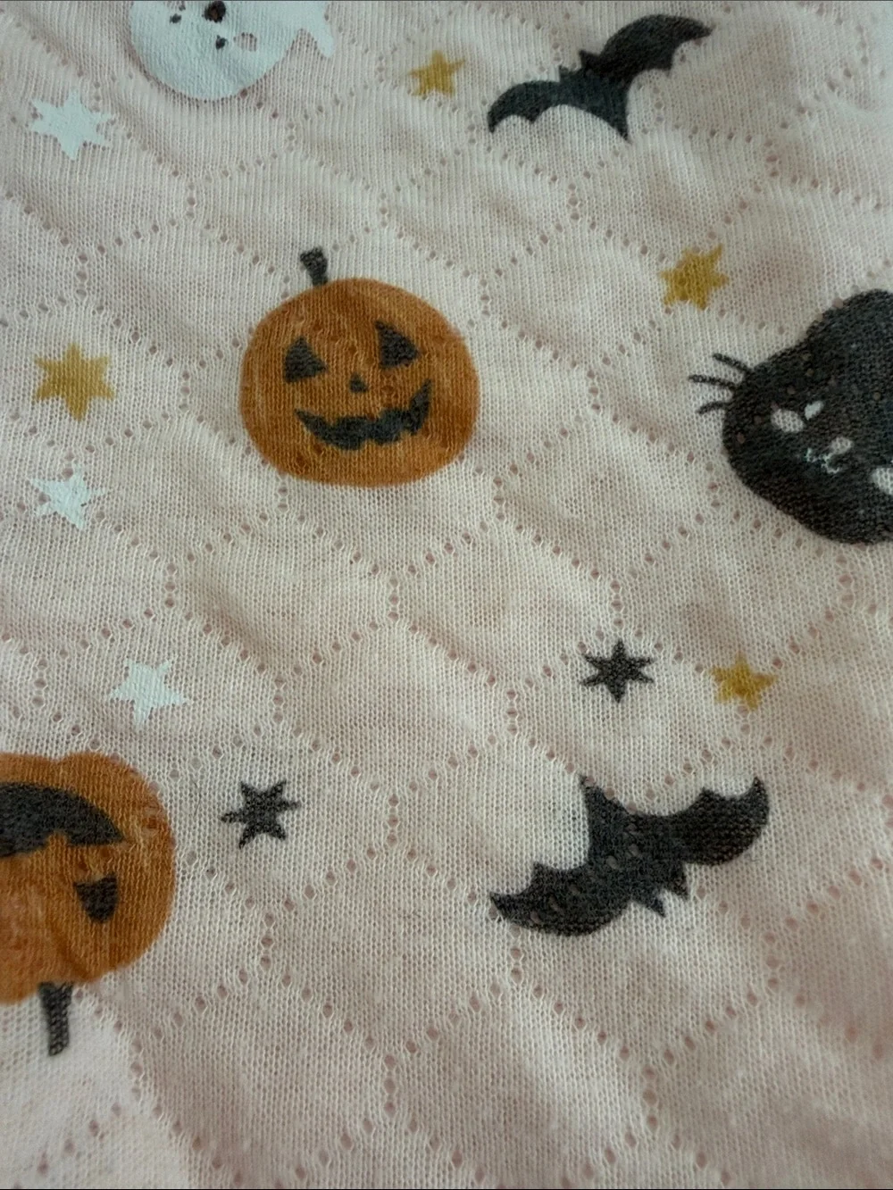 Girls Pink Halloween Pajama Set - Pumpkin & Ghosts Print